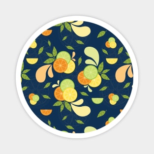 Citrus Splash Seamless Surface Pattern Design Magnet